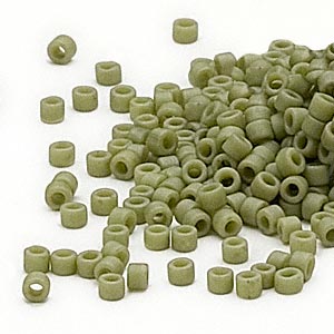 Opaque Luster Matte Ivy Green Delica Bead